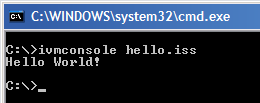 IsisScript Hello World Program