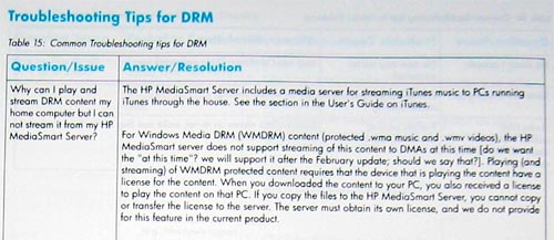 HP MediaShare DRM