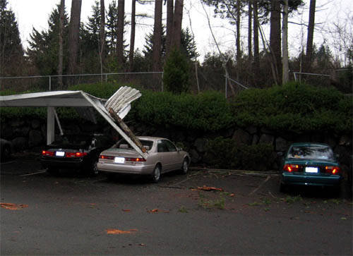 Smashed car